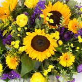 Purple & Gold Casket Spray