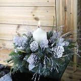 White & Silver Candle Arrangement